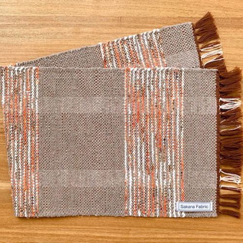 さき織　テーブルセンター6枚セット　ハンドメイド さき織 テーブルセンター6枚セット ハンドメイド さき織 テーブル