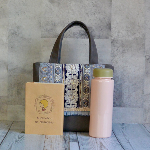 美しいインド刺繍リボンのグレートートバッグ トートバッグ muika.neko