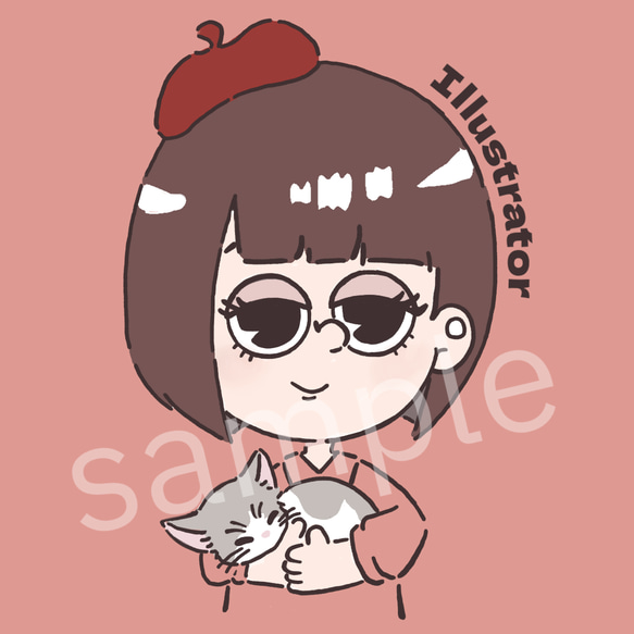 似顔絵 ゆるキャラ 【フルオーダー】【PNGデータ】 イラスト suu