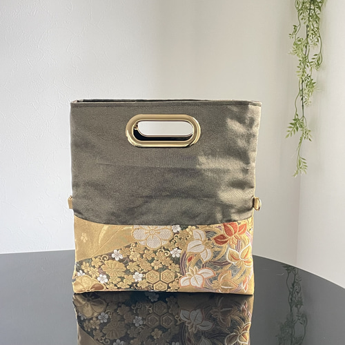 2wayバッグ帯バッグ薫風花丸文クラッチバッグセカンドバッグ