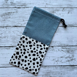 再入荷！】ポケット付きお箸袋 お箸箱入れ 花柄 モノトーン 給食袋