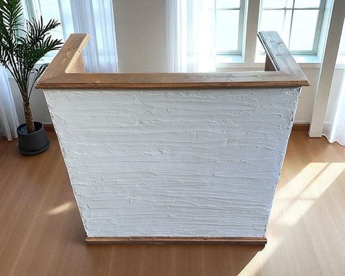 洋風 漆喰 レジカウンター /サイズ変更可能 アンティーク 木製