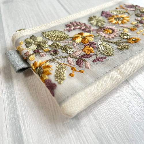 new⑤ インド刺繍リボン ミニポーチ コインケース 小物入れ 大人