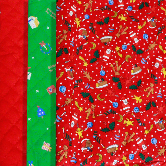 レトロなクリスマス柄 生地 1m キルティング シーチング 廃番