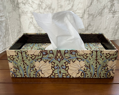 ハンドメイド　テッシュボックス　ウィリアムモリス ティッシュボックス ソフトティッシュボックス ウィリアムモリス