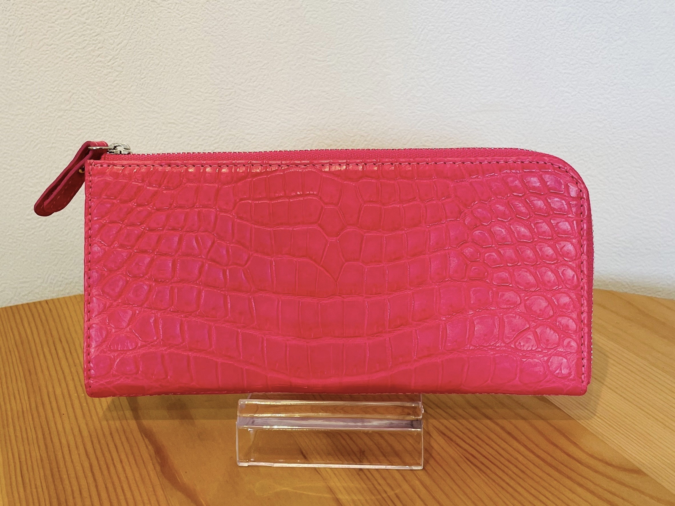 クロコダイル ポロサス 財布 コンパクトウォレット ハンドメイド