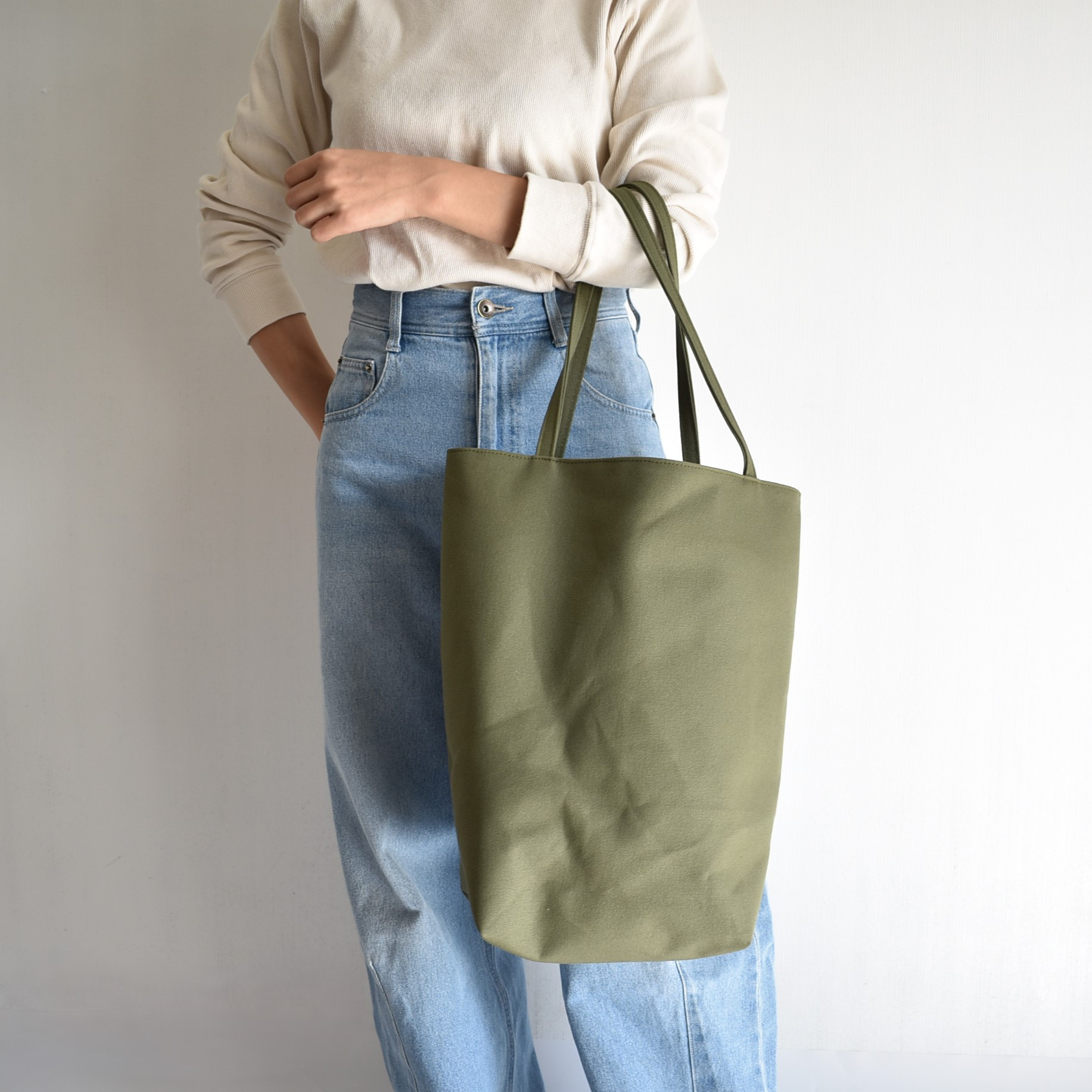 SKIP TOTE BAG（オリーブ/カーキ）