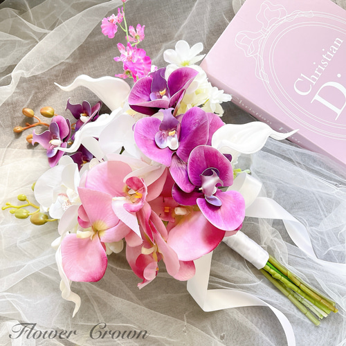 アーティフィシャルフラワーブーケ ウェディングブーケ 結婚式