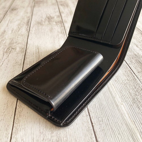 完成品 ROCADOシェルコードバン 二つ折り財布 総手縫い フル