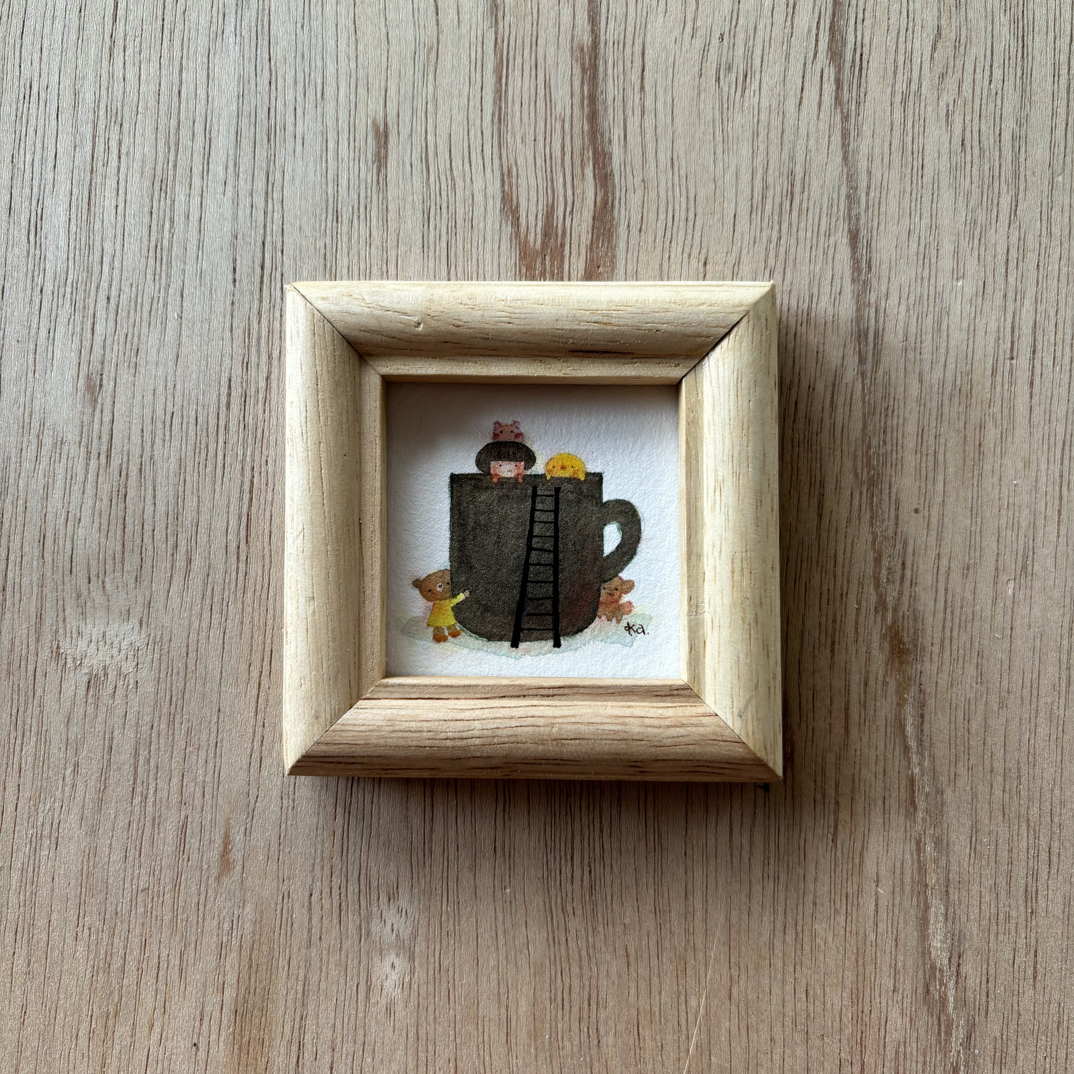 特集掲載作品「大きいマグカップ」ミニ額　原画