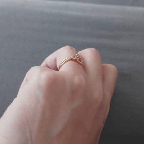 ラスト1本 再販なし K10PG お花のリング 各1点もの ダイヤモンド ツタ