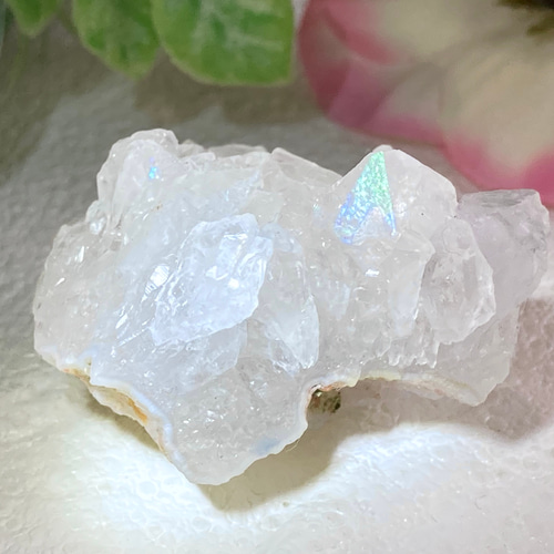 天からの祝福✨アナンダライト水晶レインボークォーツ原石クラスター