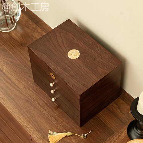 3段引き出し付きのジュエリーボックス アクセサリー展示 ジュエリー