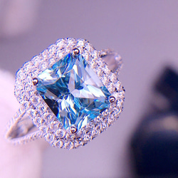 【鑑別書付・美品】 4°C K18 YG アクアマリン リング 8号弱 1.8g 243096caee49e6c87e7733a8150d81