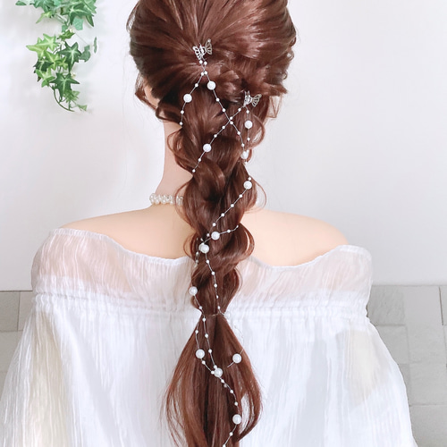 フローラルプリントヘアクリップバレットスウィートクリスマス