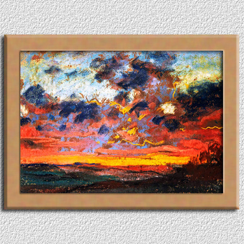 日没の風景画 フランスのアート 絵画 ARTE 通販 18400370