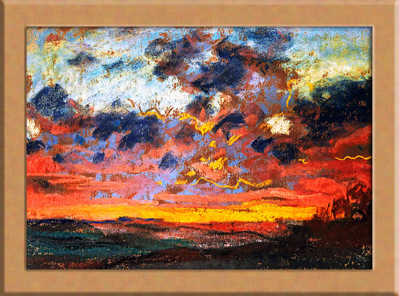 日没の風景画 フランスのアート 絵画 ARTE 通販 18400370