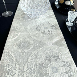 ︎◼︎C1158◼︎高級袋帯 正絹 格天井 鴛鴦 テーブルランナー(〜260cm) ︎◼︎C1158◼︎高級袋帯 正絹 格天井 鴛鴦 テーブルランナー(〜260cm