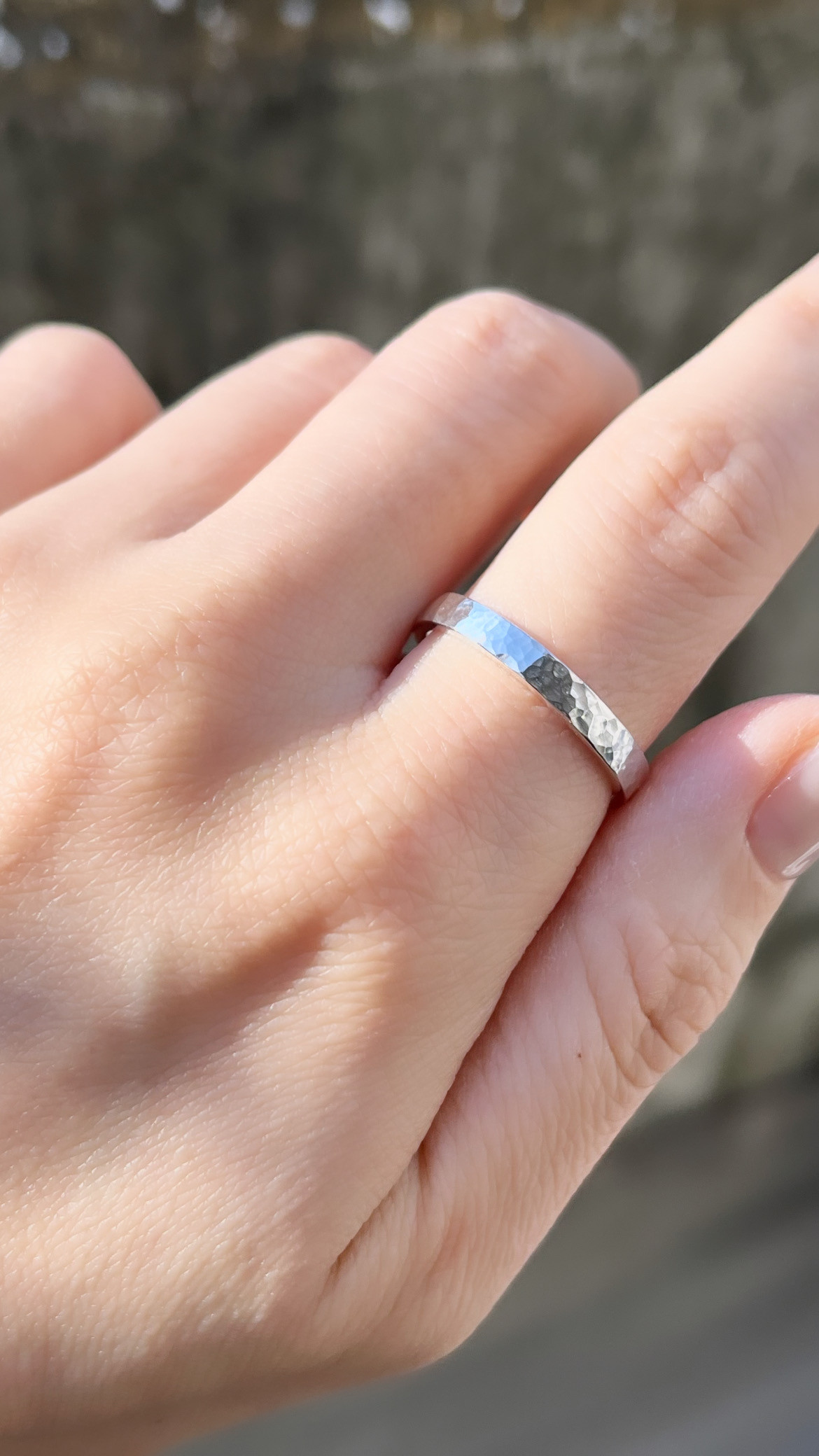 Minimal hammer ring （ミニマルハンマーリング）【槌目3mm】