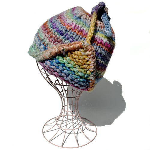 ニットビーニー】イタリア糸 イヤーフラップ チャンキービーニー