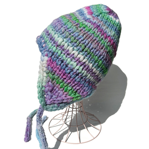 ニットビーニー】イタリア糸 イヤーフラップ チャンキービーニー