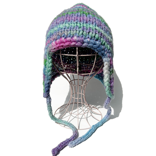 ニットビーニー】イタリア糸 イヤーフラップ チャンキービーニー