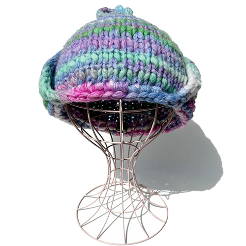 ニットビーニー】イタリア糸 イヤーフラップ チャンキービーニー