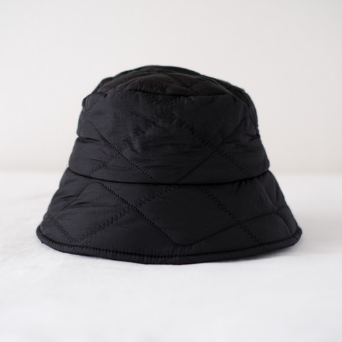 PATOU キルティングバケットハット M-L BLACK Patou | キルティング パトゥ バケットハット