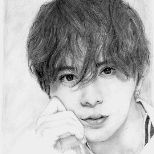 鉛筆画 肖像画 リアルだけど優しい似顔絵 ふんわり優しく仕上げます