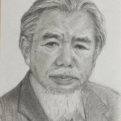 鉛筆画 肖像画 リアルだけど優しい似顔絵 ふんわり優しく仕上げます