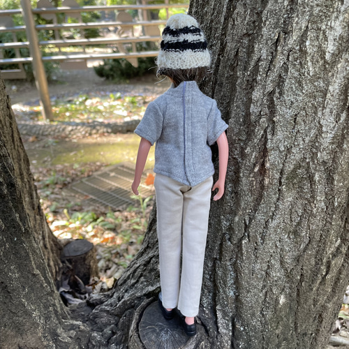 P2413リカちゃん パパ おじいちゃん フードショートコート その他人形