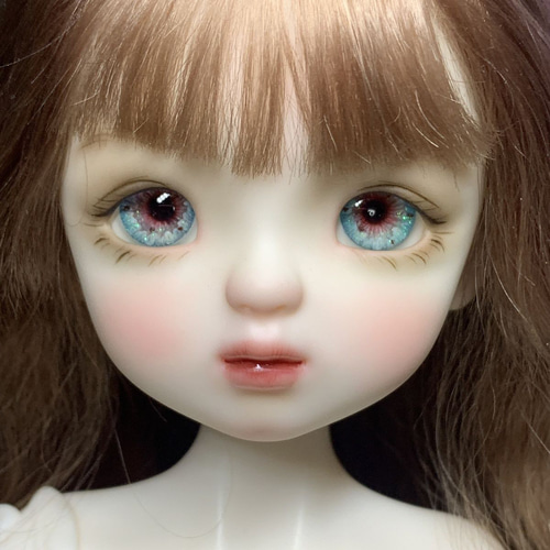 レジンアイ 10mm ドールアイ【⠀ 蒼月 】 受注製作】【BJD レジンアイ】星夜 リアル 欧風 低カーブ 耐黄変