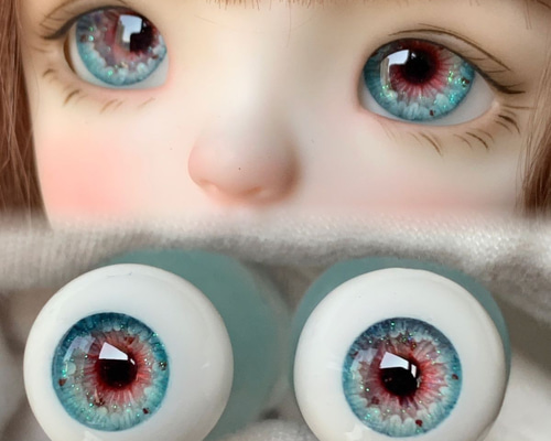 レジンアイ　18mm IntoX ドール アイパーツ レジンアイ 18mm 16mm 14mm 12mm 紫