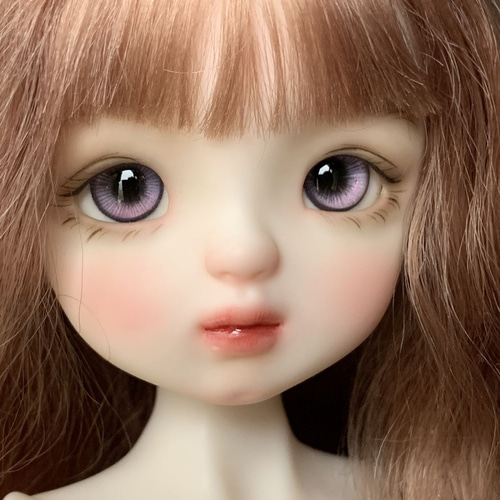 パープルピンク キラキラ ドールアイ 14mm ドールアイ