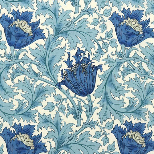 ウィリアムモリス「アネモネ」選べる10色 タックワンピース◇コットン