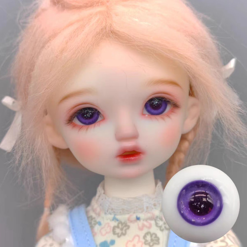 sdドールアイ 12mm 紫キラキラ 14mm ドールアイ オビツ11 アイ 1