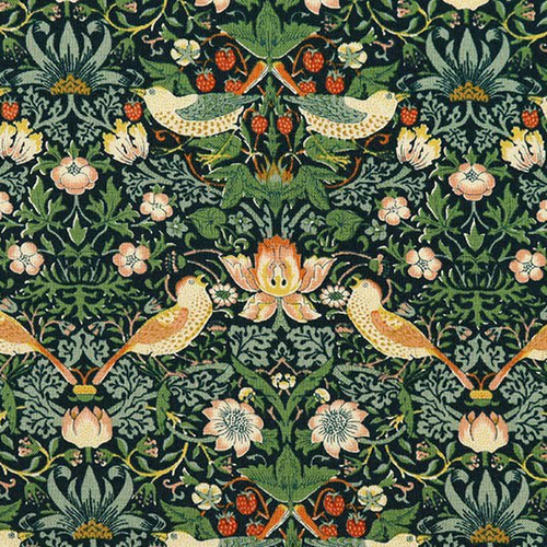 ウィリアムモリス「いちご泥棒」選べる10色 ふんわりパフ袖タッ