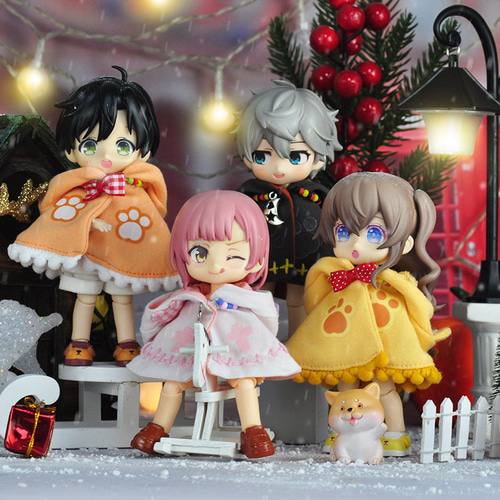 オビツ11服 ob11服 エルク ケーキベア マント 犬の靴 ねんどろいどどー