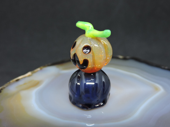 ガラスの造形・ちっこい かぼちゃマント 2体目 其他擺飾 硝子