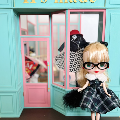 ロカビリー♪チェックワンピース パニエセット リカちゃん ブライス