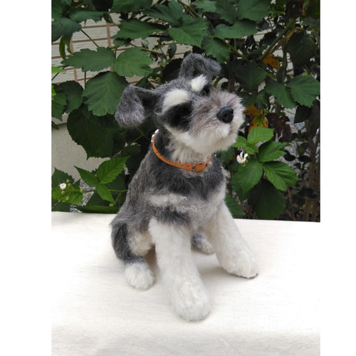 わんたさんさま専用 羊毛フェルト 犬 シュナウザー Lサイズ オーダー