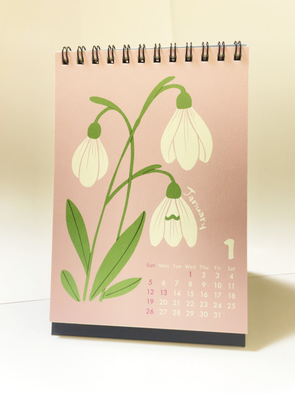 【お値下げしました】Birth Month Flower カレンダー2025 2枚目の画像