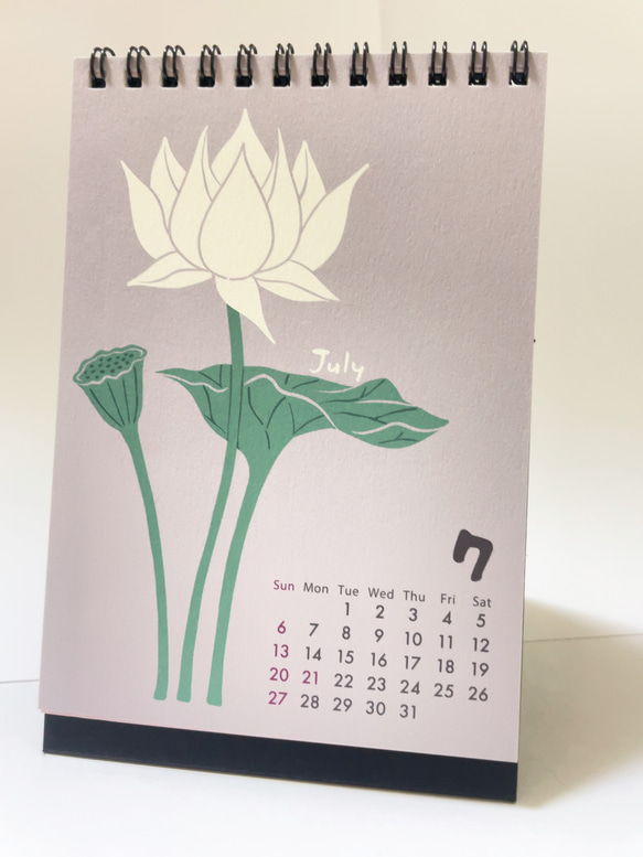 【お値下げしました】Birth Month Flower カレンダー2025 4枚目の画像