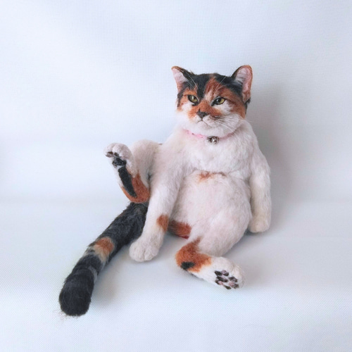 羊毛フェルト講師が作る「うちの子」オーダーM25㎝ 犬猫うさぎ