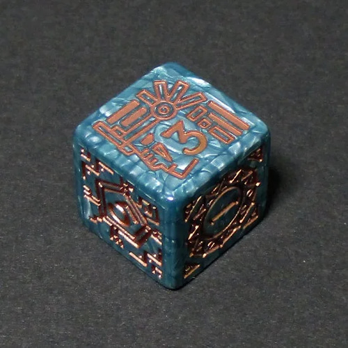 遺跡 青緑/銅 6面 サイコロ ダイス その他雑貨 サイコロ専門店ドラタコ