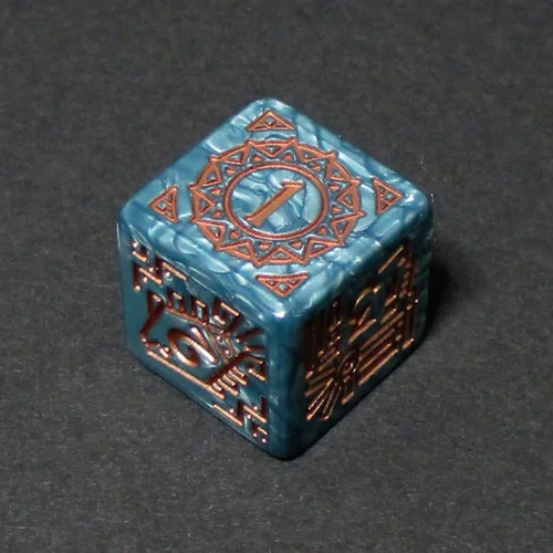 遺跡 青緑/銅 6面 サイコロ ダイス その他雑貨 サイコロ専門店ドラタコ
