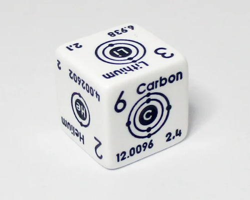 【ぎ】　アジア限定　六属性サイコロ D6ダイス 6面 サイコロ 骰子 賽子 アクリル製 16mm D&D RPGゲーム用