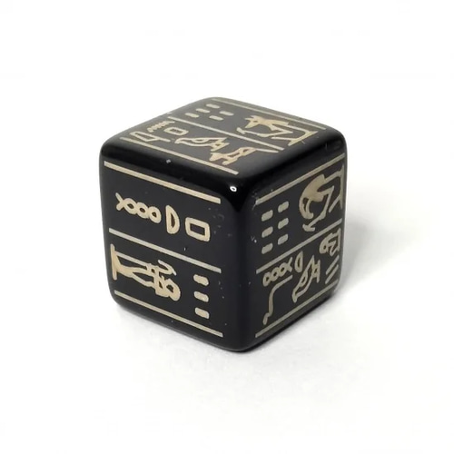 古代エジプト 黒 レーザー刻印 6面 サイコロ ダイス その他雑貨