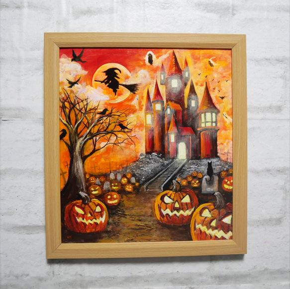 油絵 油彩 油彩画 絵 絵画 絵【ハロウィン】 油絵 油彩 油彩画 絵画【ハロウィン】 絵画 HR 通販 18402454
