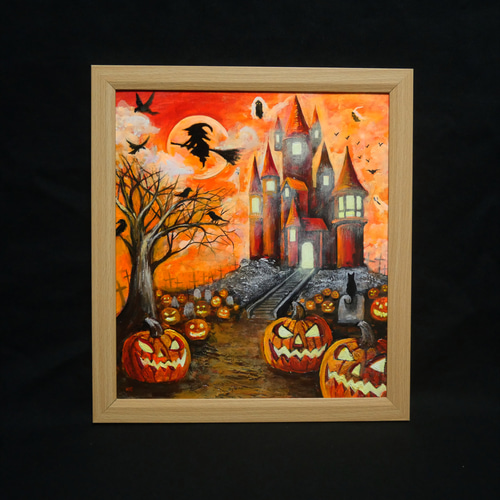 油絵 油彩 油彩画 絵 絵画 絵【ハロウィン】 油絵 油彩 油彩画 絵画【ハロウィン】 絵画 HR 通販 18402454